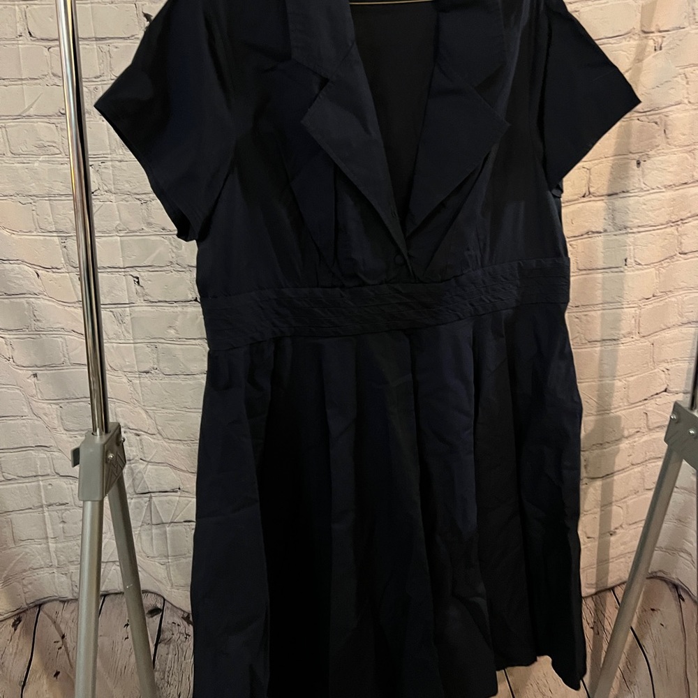 Navy shirt dress